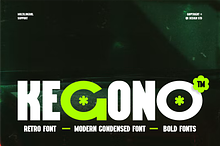 Kegono - Modern Retro Condensed Font