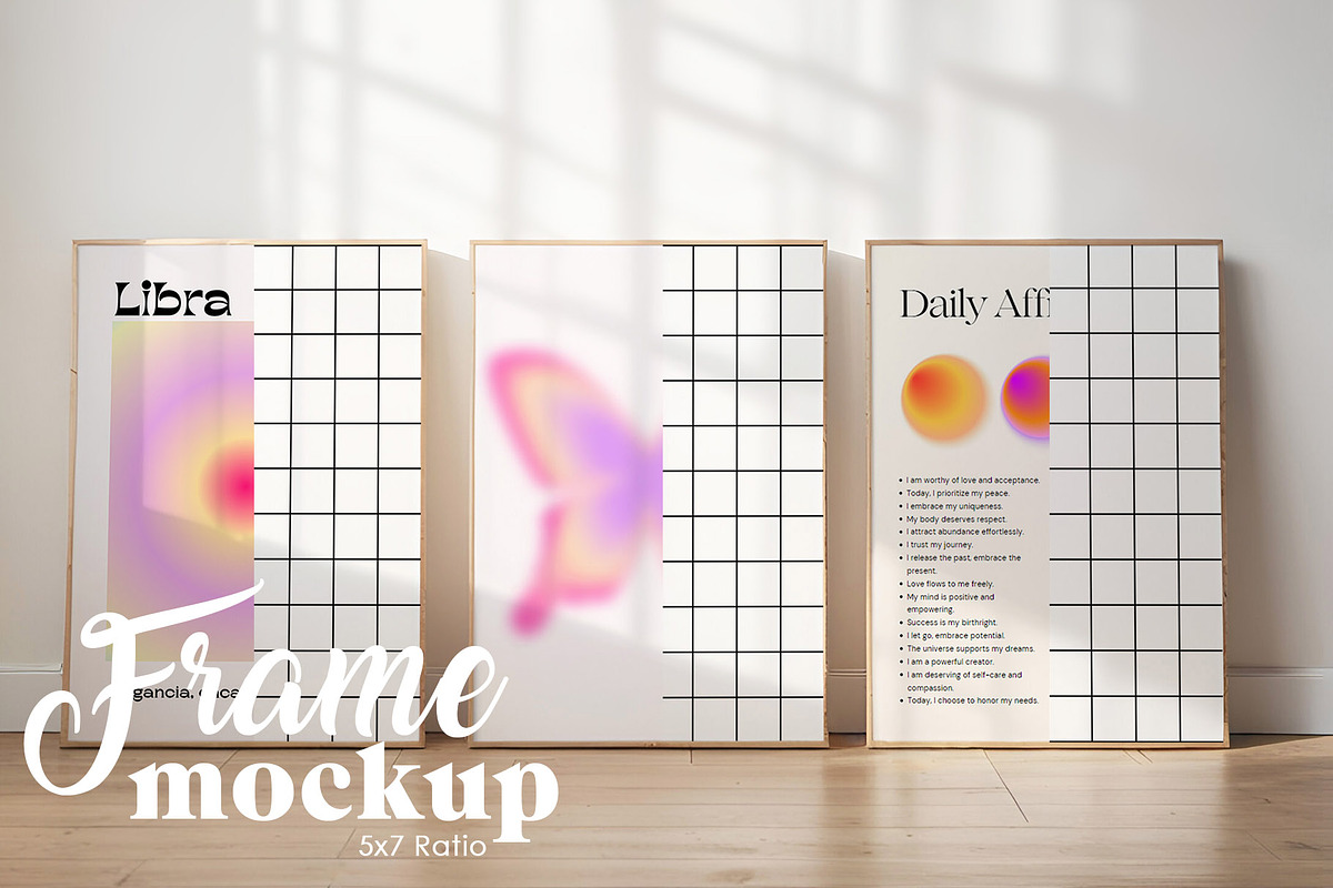 Set of 3 Frames Mockup, 5x7 Ratio, a Household Mockup by isjakimockups (Photo 1 of 7)