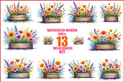 Wildflowers In Wooden Box Clipart Ki, an Illustration by hafijul (Thumbnail 1 of 14)