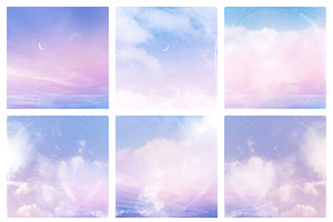 Soft Sky Landscape, Paper Textures