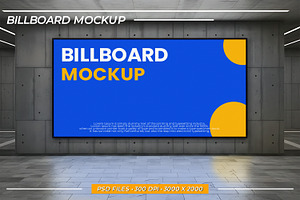 Large Empty Billboard Mockup, an Advertising Mockup by Viswal Studio