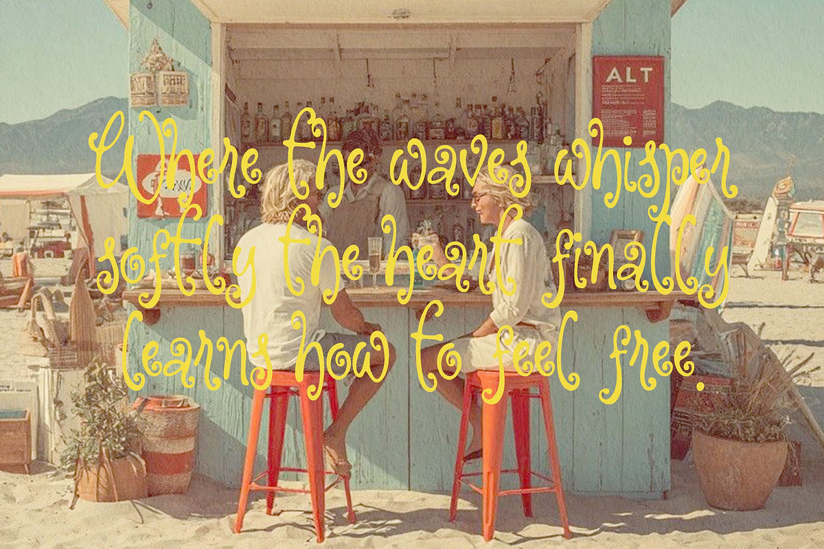 Peachy Naughty a Whimsy Curly Font, a Handwritten Font by Blankids Studio (Photo 8 of 10)