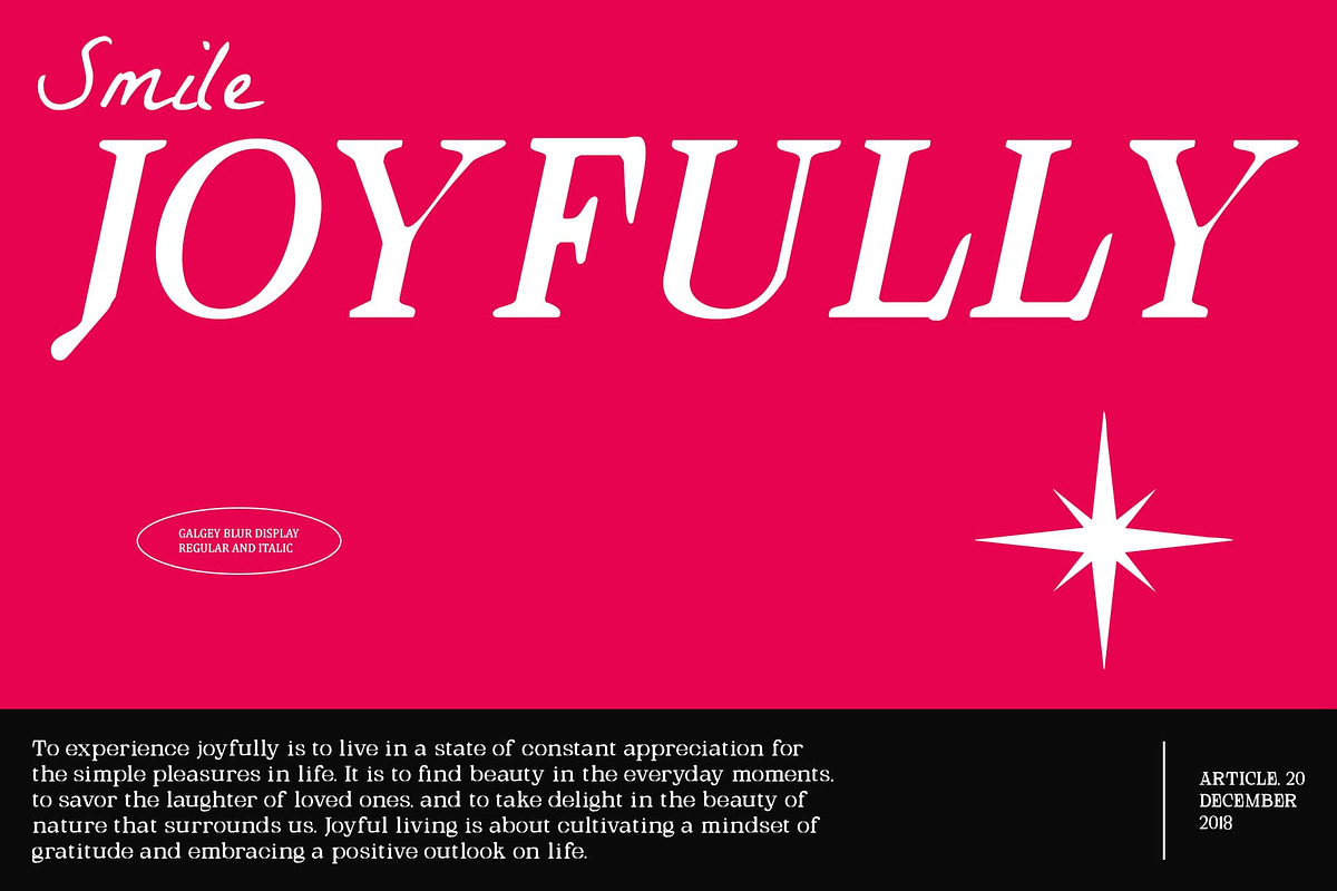 Galgey Blur, a Serif Font by Craft Supply Co. (Photo 3 of 8)