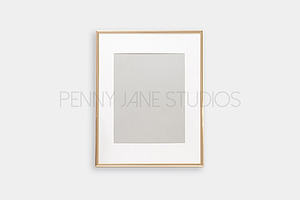 Gold Frame Stock Photo Mockup #F100, a Print Template by Stock Photo Studio