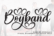 Boyband | Script Font, a Handwritten Font by Scratchones (Thumbnail 1 of 9)