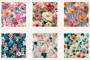 Spring Florals Seamless Digital Pape, a Pattern Graphic by CreationArt (Thumbnail 5 of 7)