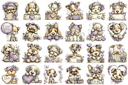 Funny Valentine Peeking Dog Clipart, an Illustration by designcity5 (Thumbnail 2 of 5)