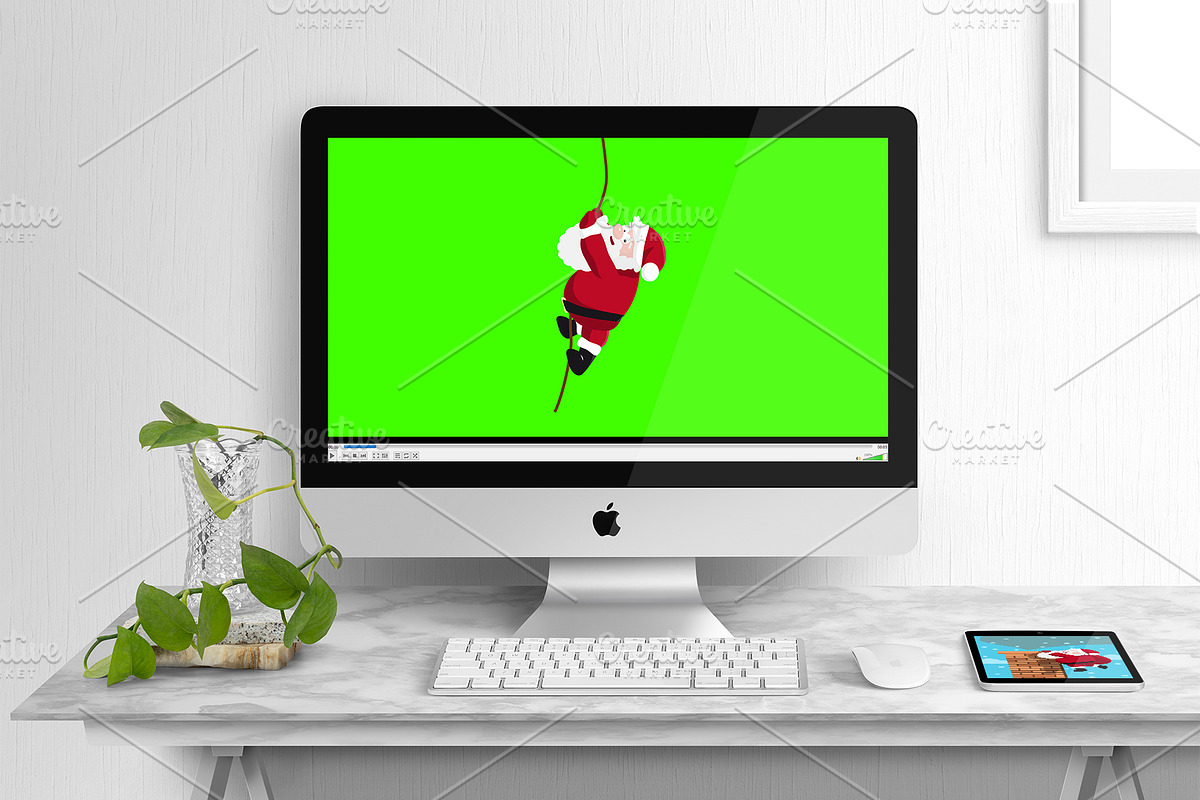 Funny Hanging Santa Looped Video 4K, a Social Media Template by Plaid4You (Photo 3 of 4)