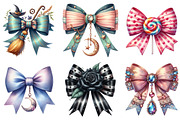 Halloween Coquette Bow Clipart, an Illustration by DreamArtGraphic (Thumbnail 2 of 5)