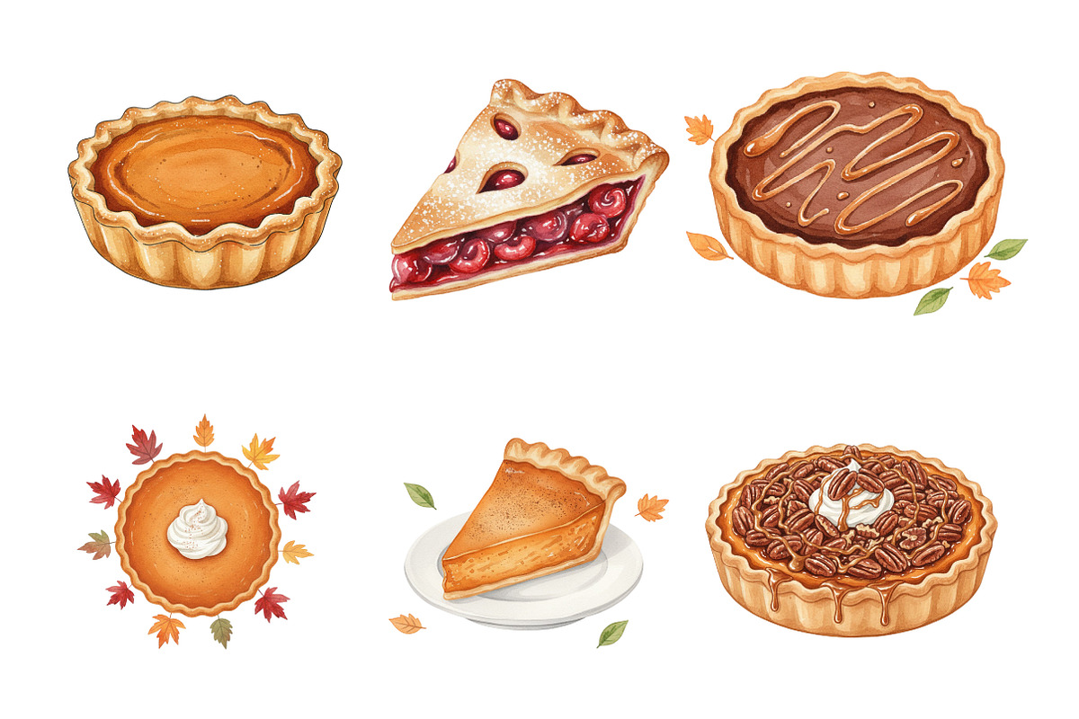Fall Pumpkin Pie Sublimation Bundle, an Illustration by SinaCreation (Photo 3 of 7)