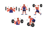 Character Weightlifting Man Vol. 1, a Sport Illustration by SLAB! Design (Thumbnail 3 of 3)
