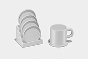 Coaster Mockupa, a Household Mockup by Unerispace (Thumbnail 3 of 5)
