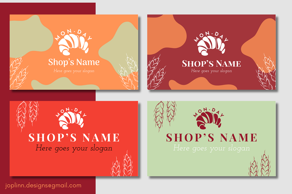 Bakery Business Card Templates Pack, a Templates & Theme by Jo Plinn Designs (Photo 2 of 5)
