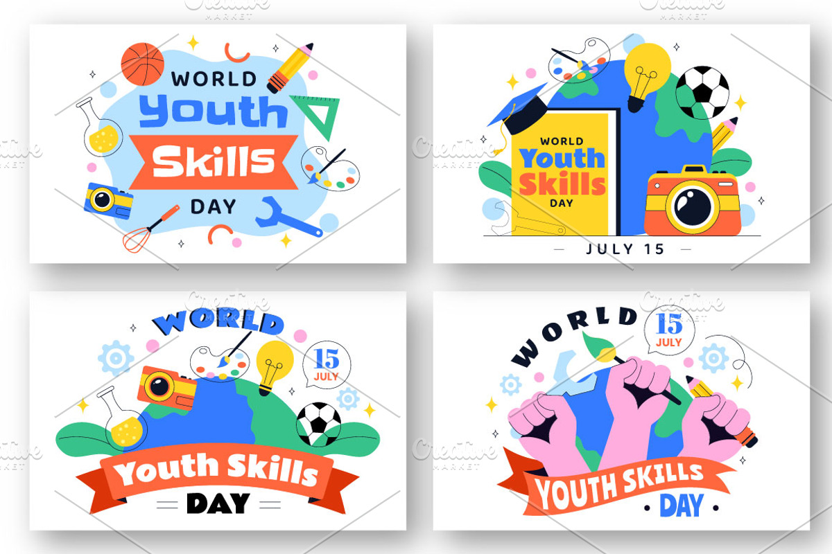 10 Youth Skills Day Illustration, a Person Illustration by denayunebgt (Photo 4 of 4)