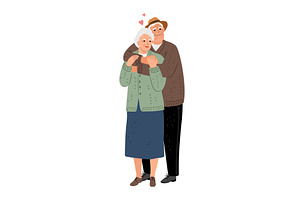 Couple of elderly man and woman in, a Person Illustration by Stock-Smart-Start