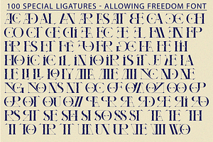 Allowing Freedom - Ligature Font