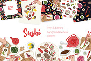 Sushi, hand drawn bundle, a Food Illustration by Good Studio (Thumbnail 1 of 32)