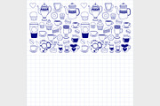 7 vector templates (jpg+eps) Coffee, a Food Illustration by Art Loft (Thumbnail 4 of 8)
