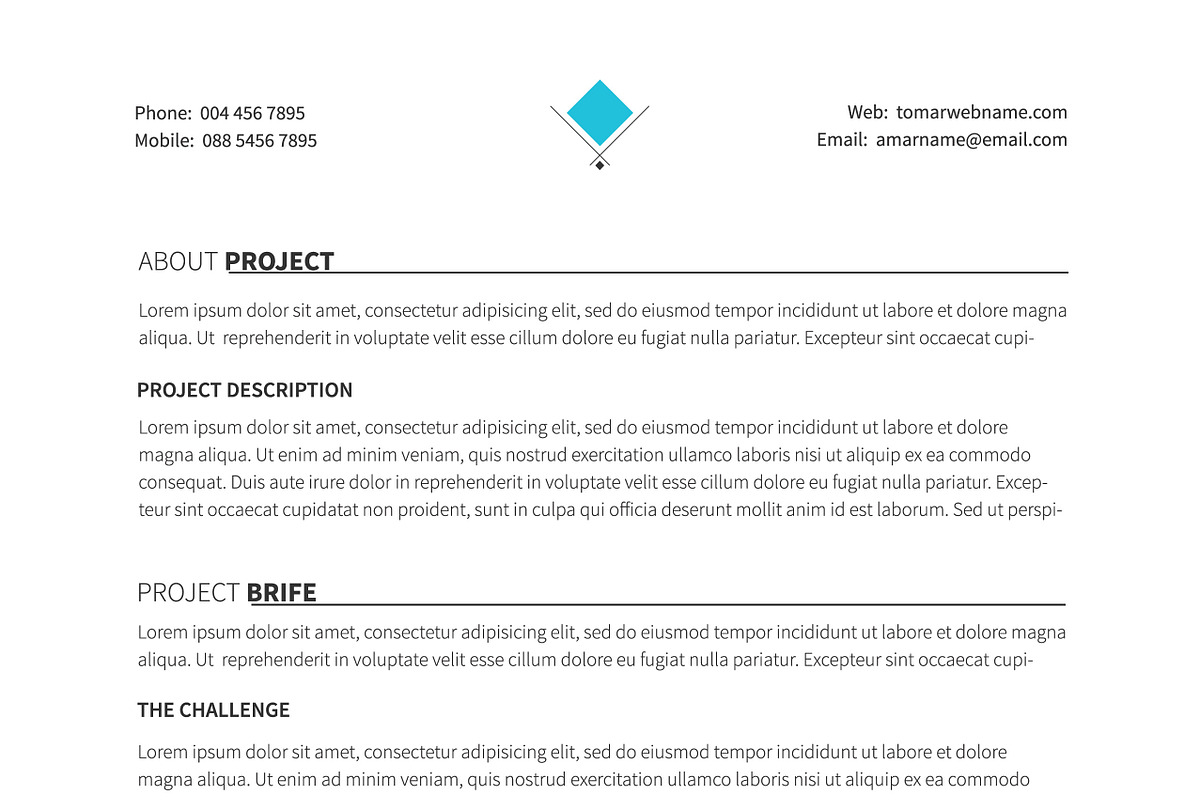 Project Proposal Template, a Brochure Template by DesignGhar (Photo 7 of 13)