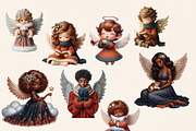 TERRACOTTA ANGELS CLIPART PACK, a Person Illustration by Daring Digies (Thumbnail 4 of 7)
