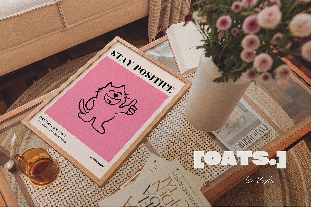 CATS: Naive Vector Cat Illustrations, an Animal Illustration by Veyla (Photo 10 of 11)