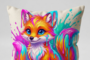 Cute Rainbow Paint Drip Fox, a Shirt Mockup by Vector Stall (Thumbnail 14 of 15)