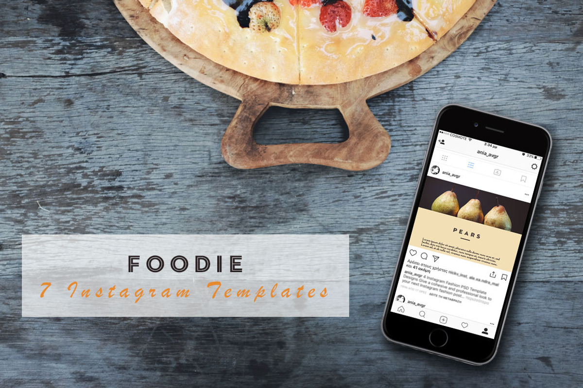 Foodie | 7 Instagram PSD Templates, a Templates & Theme by Anastasia_avgr (Photo 2 of 2)