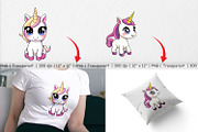 Cute Baby Unicorn Clipart, a Graphic by Artnoy (Thumbnail 3 of 5)