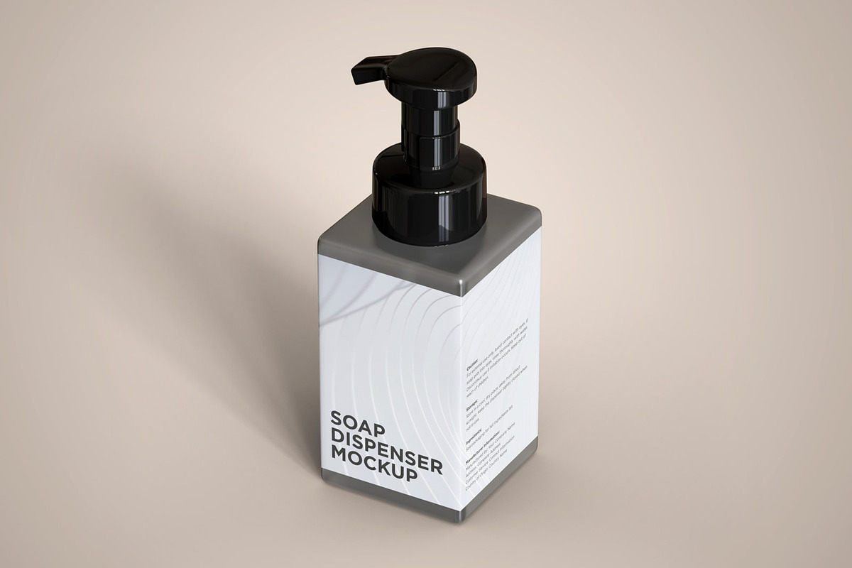 Soap Dispenser Square Bottle Mockup, a Packaging Mockup by Muhazdinata (Photo 13 of 18)
