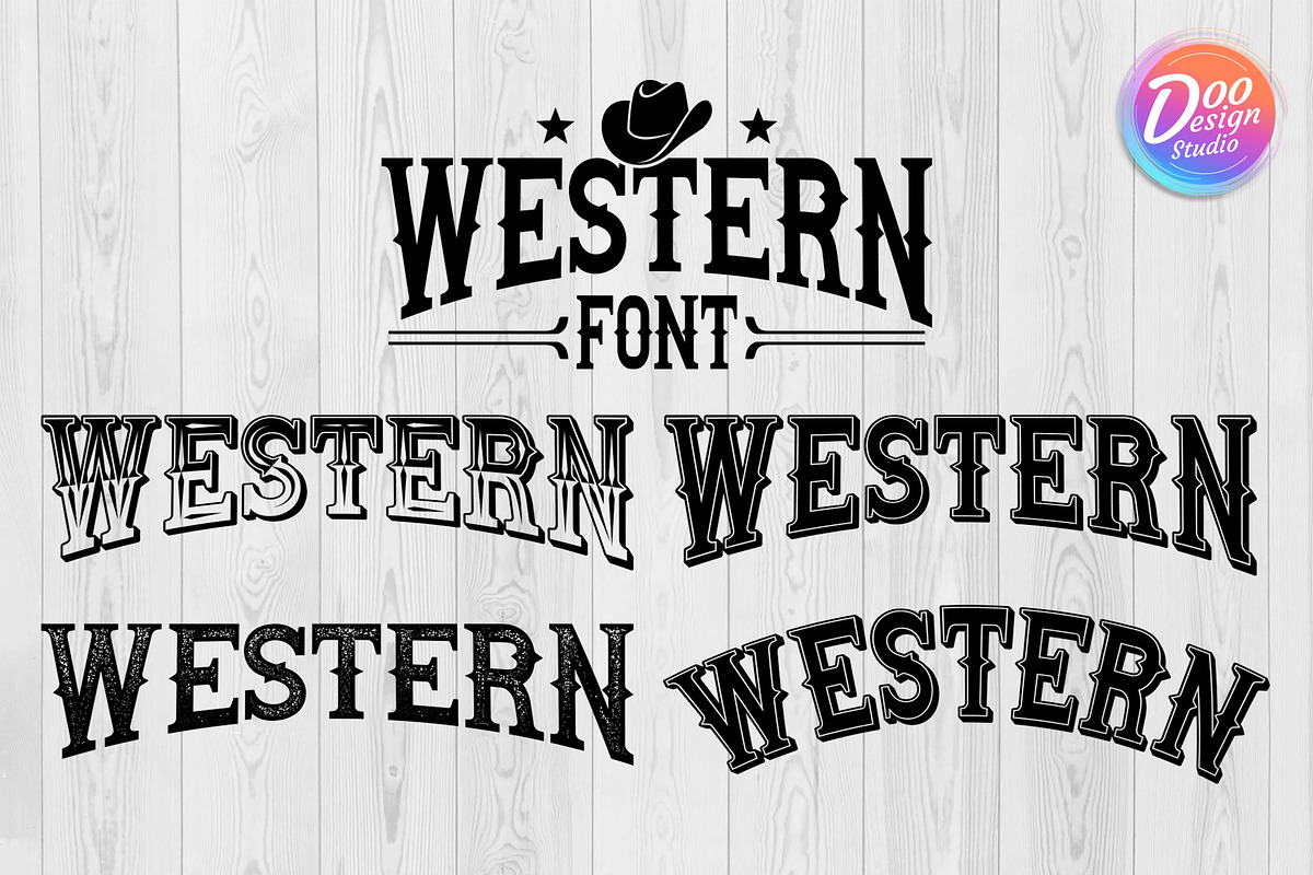 Western Cowboy Font Bundle Alphabet, a Symbol Font by Graphixmania (Photo 1 of 8)