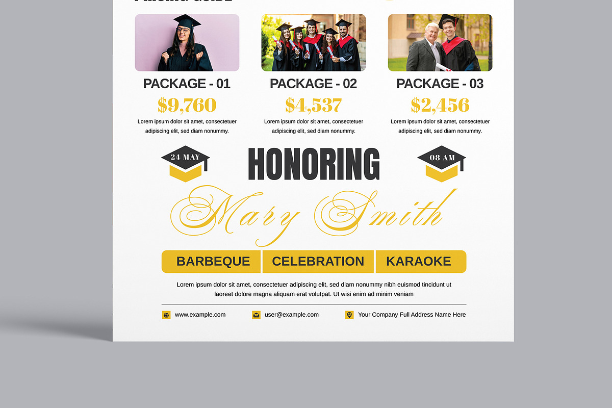 Happy Graduation Flyer Template, a Flyer Template by MightyDesign (Photo 3 of 8)