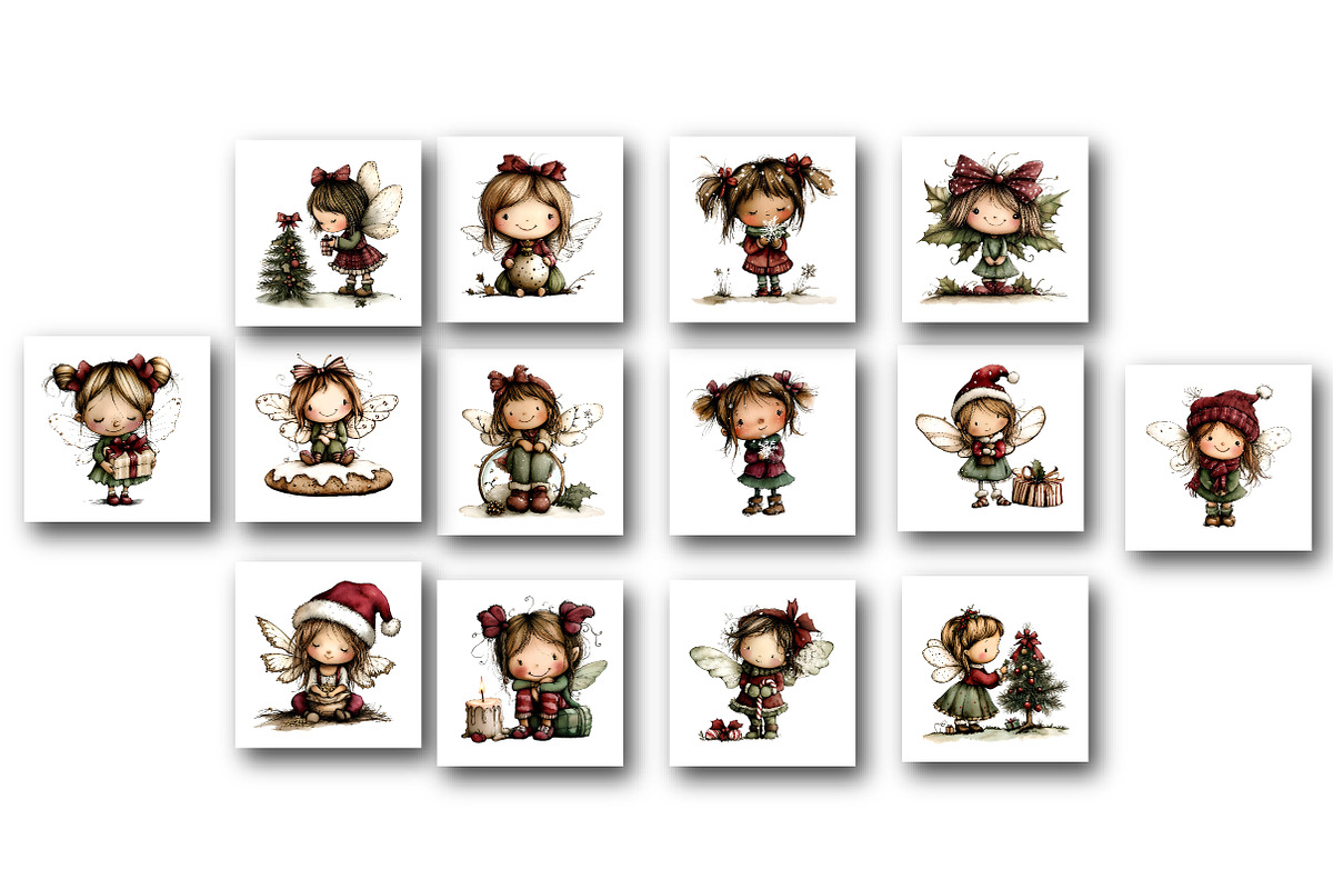 Christmas Whimsical Fairy Clipart, an Illustration by Designworld (Photo 3 of 6)