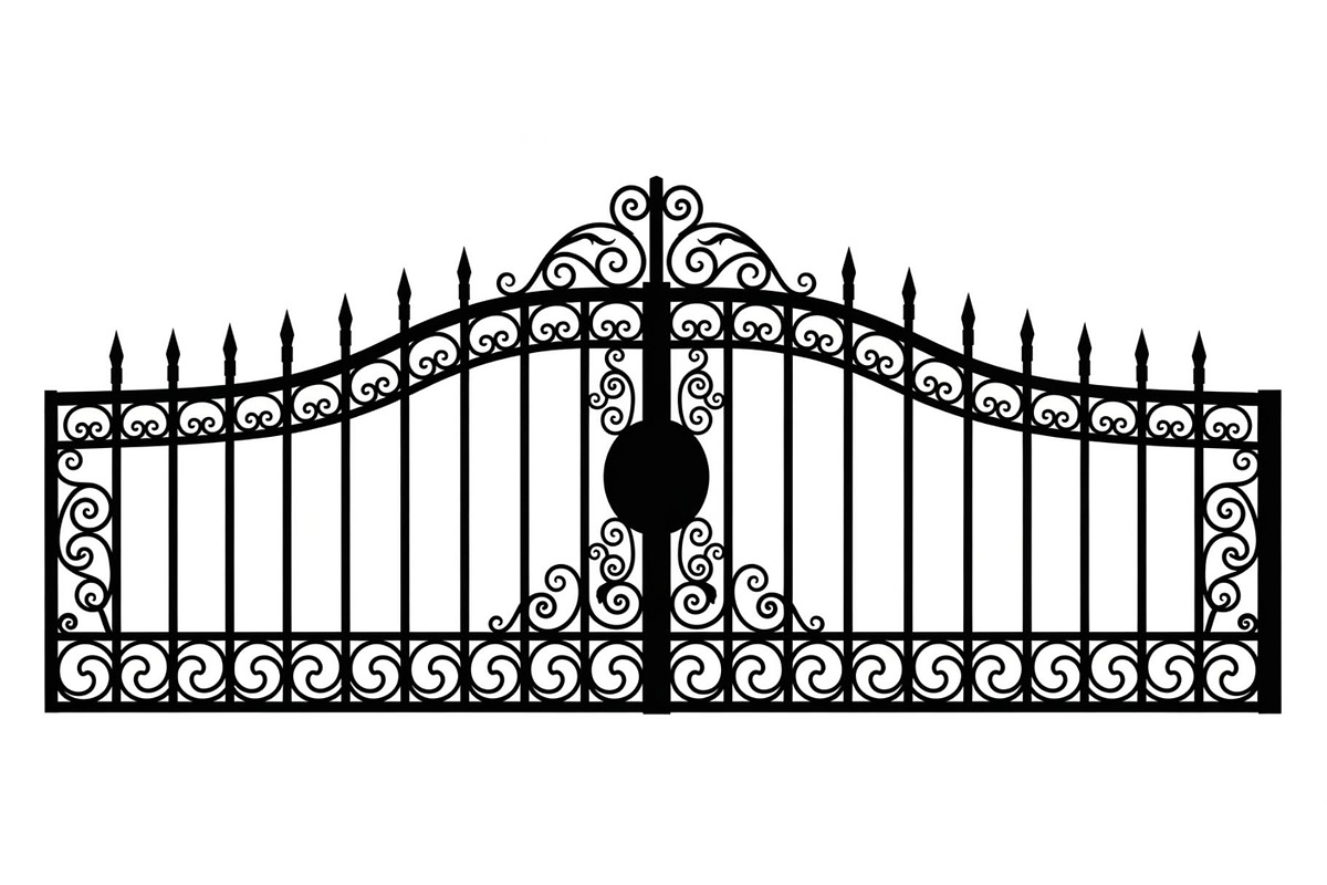 Ornate Wrought Iron Gate Vector Bund, an Illustration by Designs_River (Photo 7 of 47)
