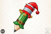 Christmas Elf Pencils png, an Illustration by Libby Wishes (Thumbnail 1 of 6)