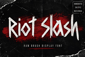 Riot Slash – Raw Brush Display Font, a Slab Serif Font by Wow Magic