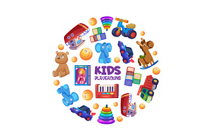 Kids playground. illustration toys, an Illustration by Onyx