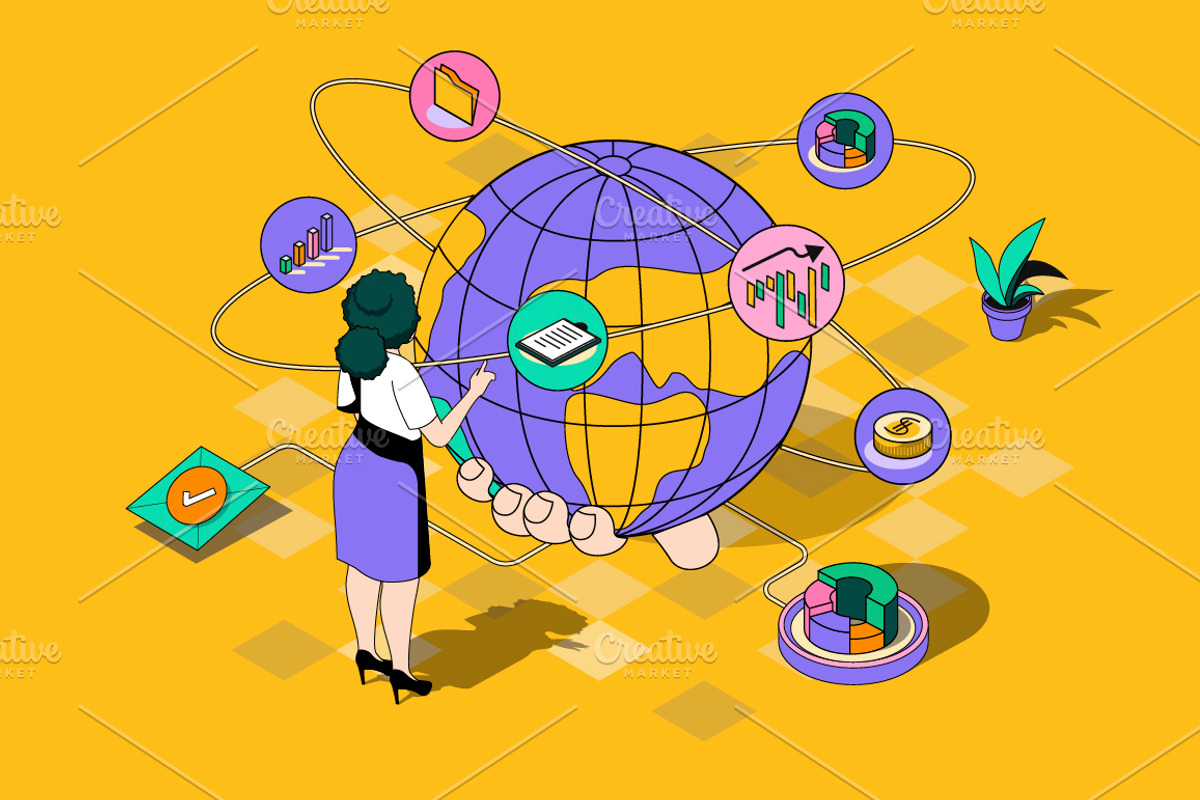 Business Isometric Web Illustrations, a Templates & Theme by alexdndz (Photo 11 of 21)