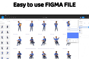 3D Character Illustration Figma Pack