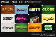12 Text Effect Templates, a Layer Style Add-On by iDoodle Studio (Thumbnail 2 of 6)