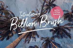 Billion Brush, a Handwritten Font by Gatype