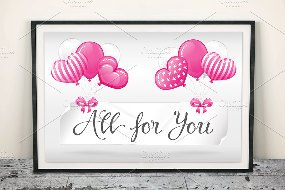 SET / 5 / SALE for Valentine's day, an Invitation Template by Nadin_Lebedeva (Photo 4 of 5)