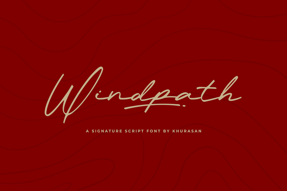 Windpath Script, a Script Font by khurasan (Photo 1 of 7)