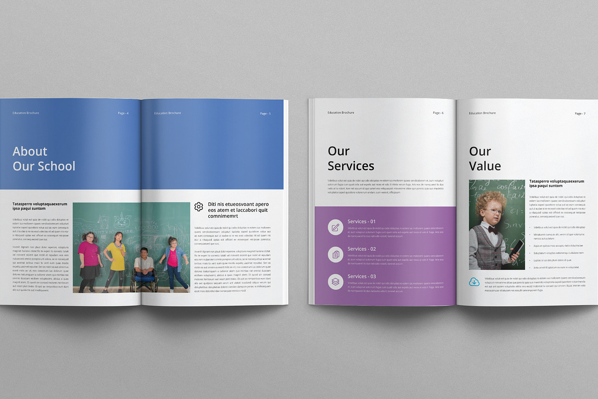 Education Template Template, a Brochure Template by E-Type (Photo 3 of 6)
