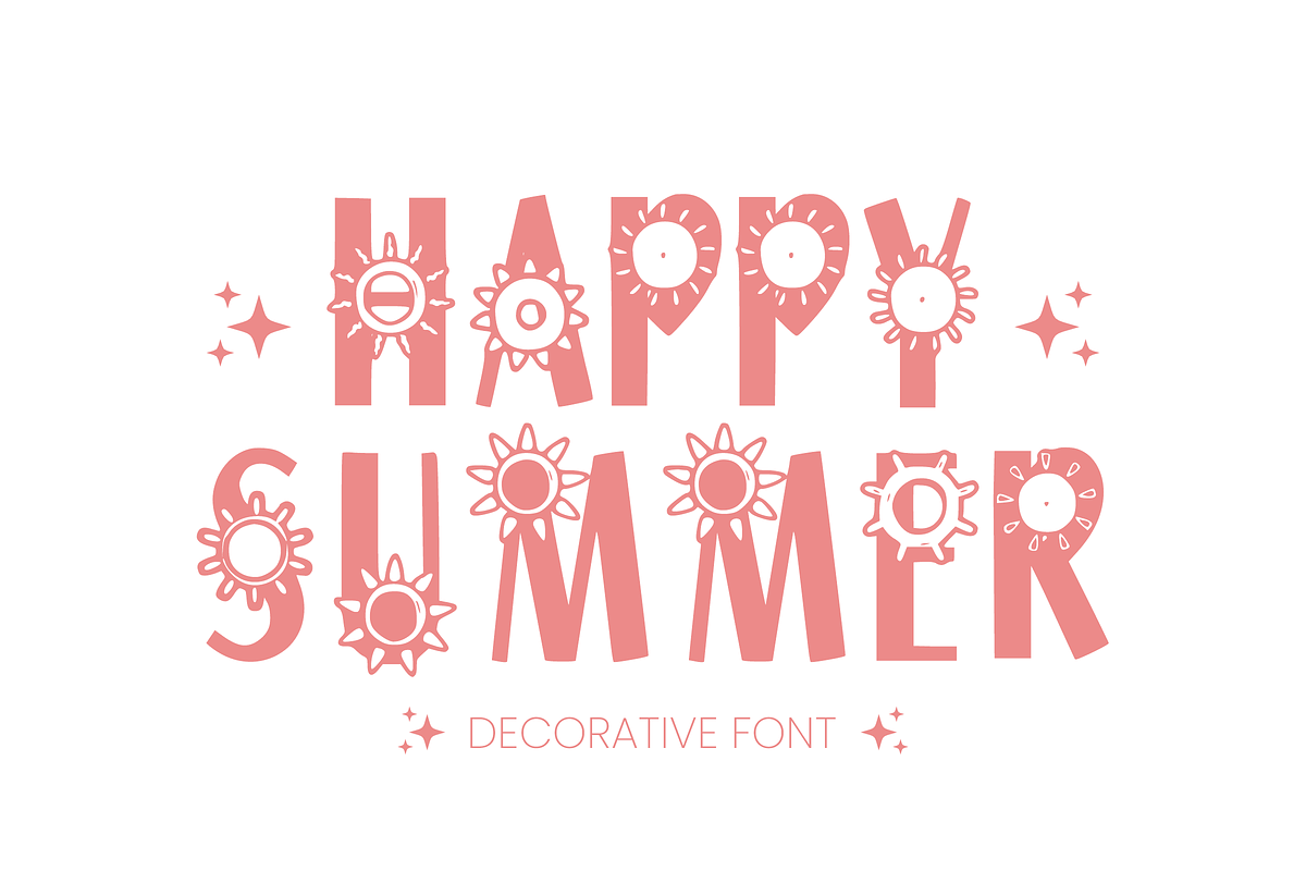 Happy Summer - Summer Font Types, a Font by KiddoGlyphs Studio (Photo 1 of 6)