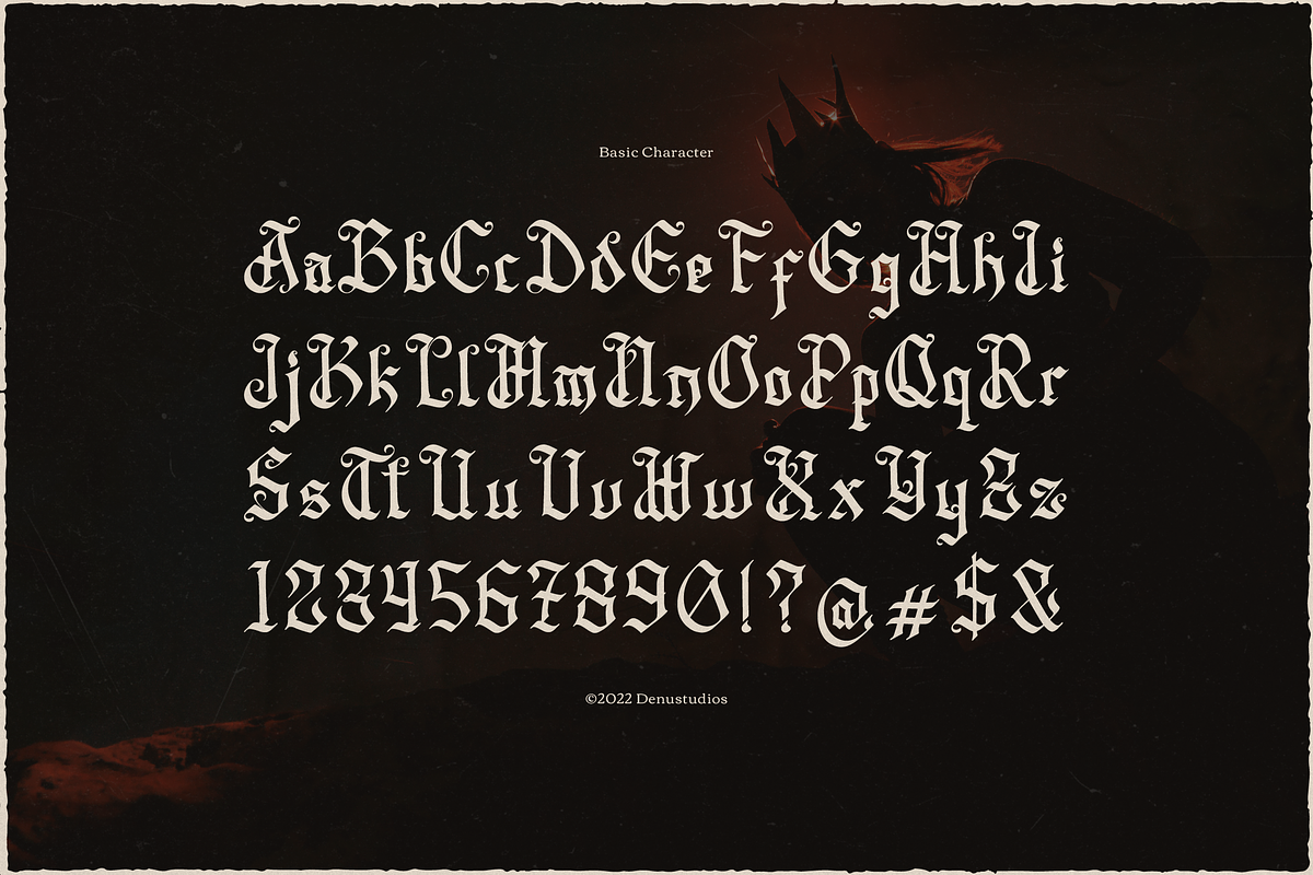 Rexstorm | Blackletter Typeface, a Blackletter Font by Denustudios (Photo 10 of 12)
