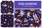 Cosmic childish seamless patterns, a Pattern Graphic by Good Studio (Thumbnail 1 of 8)