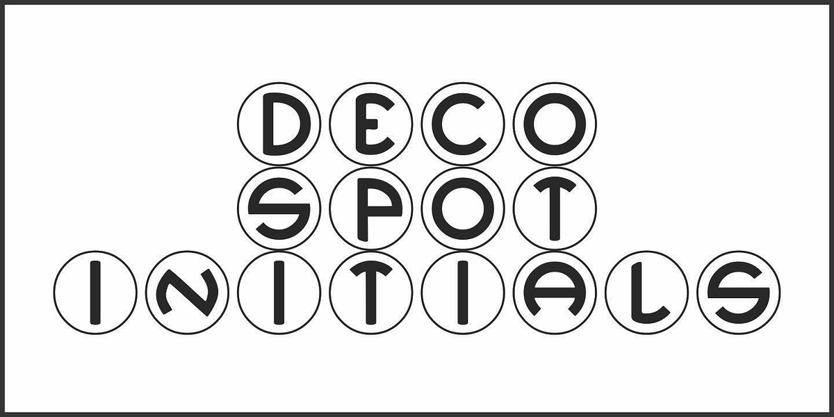 Deco Spot Initials JNL, a Font by Jeff Levine Fonts (Photo 4 of 5)