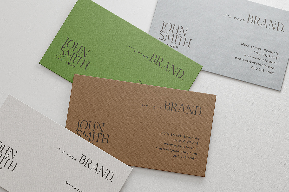 Business Card Mockup, a Business Card Template by Designer Dude