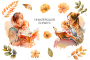 Mom & Baby. Watercolor collection, a Person Illustration by AlineArtStore (Thumbnail 2 of 7)