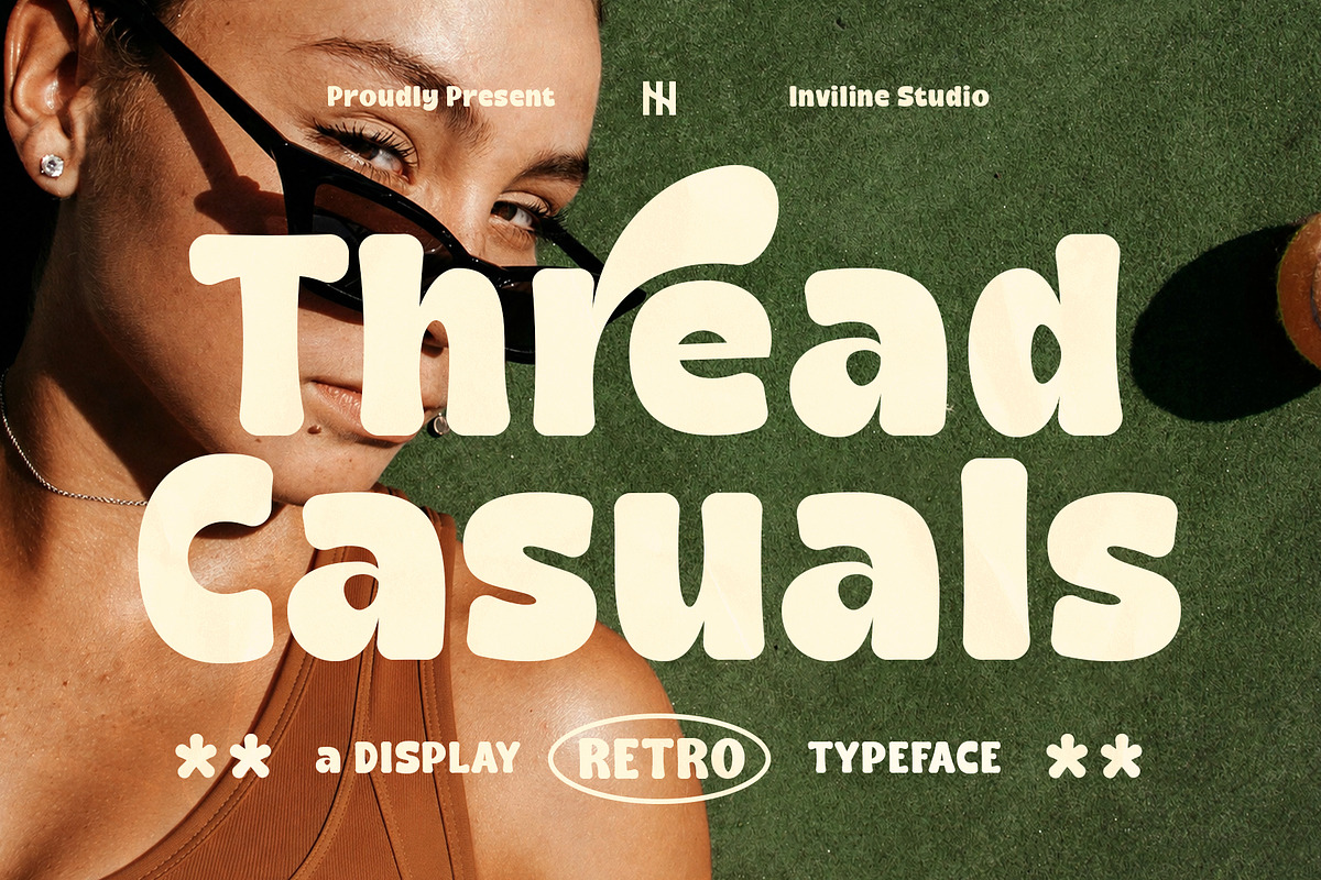 Thread Casuals - Retro Display Font, a Sans Serif Font by Inviline.co (Photo 1 of 10)